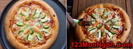 Cách làm bánh Pizza rau củ thơm giòn hấp dẫn quá ngon phần 7