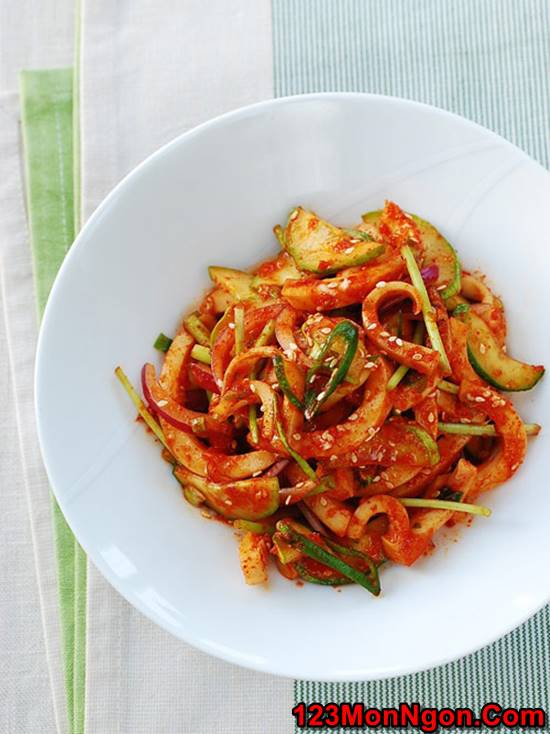 Cách làm món Salad mực kiểu Hàn Quốc thơm ngon bổ dưỡng cực hấp dẫn phần 6