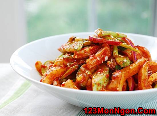 Cách làm món Salad mực kiểu Hàn Quốc thơm ngon bổ dưỡng cực hấp dẫn phần 8