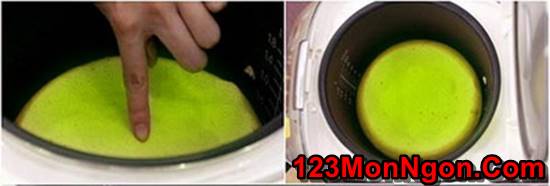Cách làm bánh bông lan trà xanh bằng nồi cơm điện mềm xốp thơm ngon phần 6