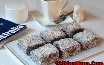 Cách làm bánh Lamingtons phủ socola dừa thơm mềm ngon ngọt cực hấp dẫn