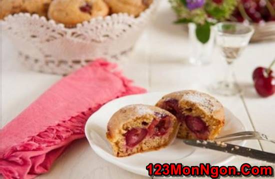 Cách làm bánh muffin cherry thơm ngon tuyệt vời đãi cả nhà thưởng thức phần 10