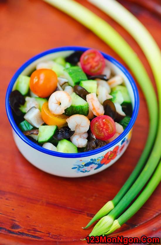 Cách làm món Salad tôm đẹp mắt thơm ngon bổ dưỡng phần 11