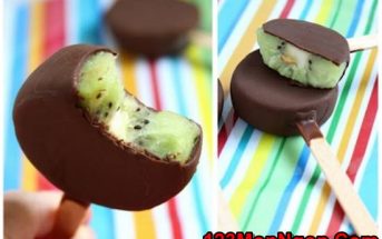 Cách làm kem kiwi bọc socola ngọt mát thơm ngon giải nhiệt ngày hè