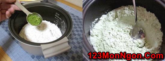 Cách làm bánh bông lan trà xanh bằng nồi cơm điện mềm xốp thơm ngon phần 1